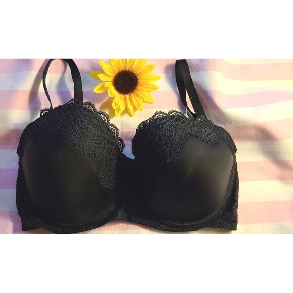 Victoria's Secret Other - New Victoria's Secret Body by Victoria Lined Demi Bra - Black Lace 34Ddd